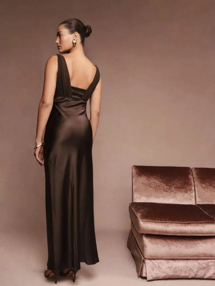 The Reformation Lune Dress Black Bean 8211 Weddings