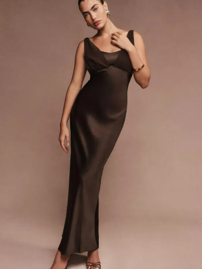 The Reformation Lune Dress Black Bean 8211 Weddings