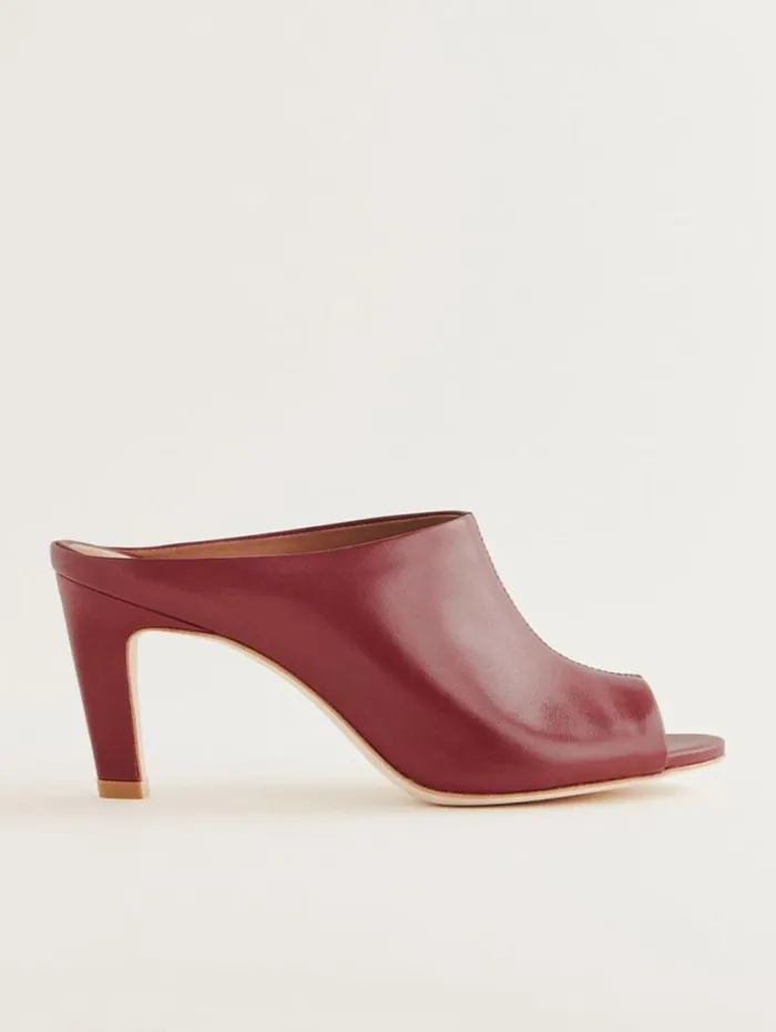 The Reformation Lydia Heeled Sandal Brick Red Leather 8211 Shoes