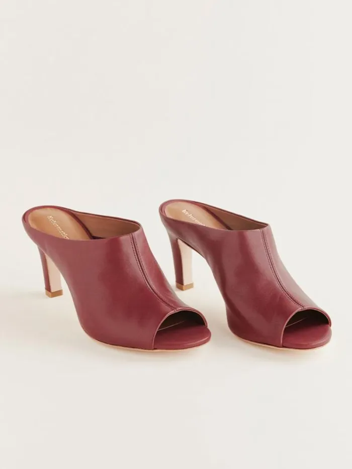 The Reformation Lydia Heeled Sandal Brick Red Leather 8211 Shoes