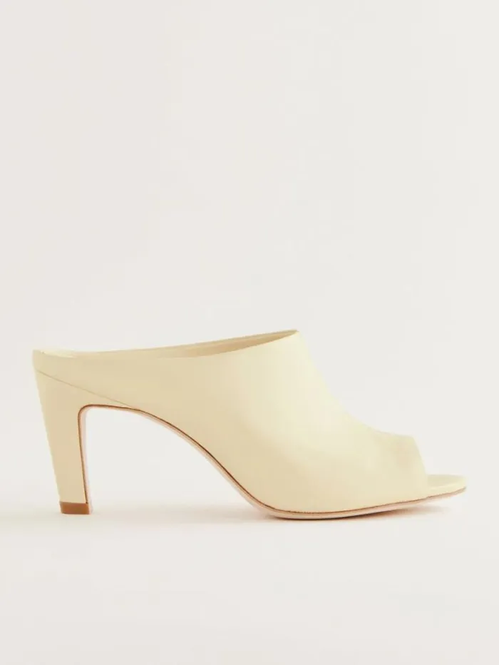 The Reformation Lydia Heeled Sandal Parmesan Leather 8211 Shoes