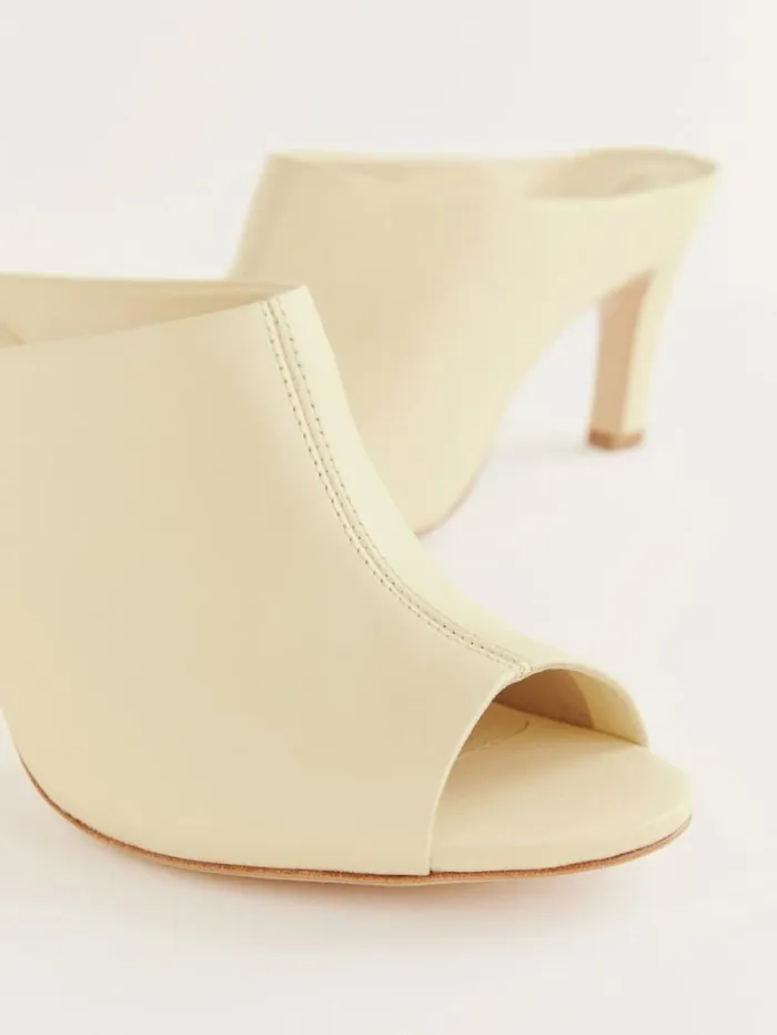 The Reformation Lydia Heeled Sandal Parmesan Leather 8211 Shoes