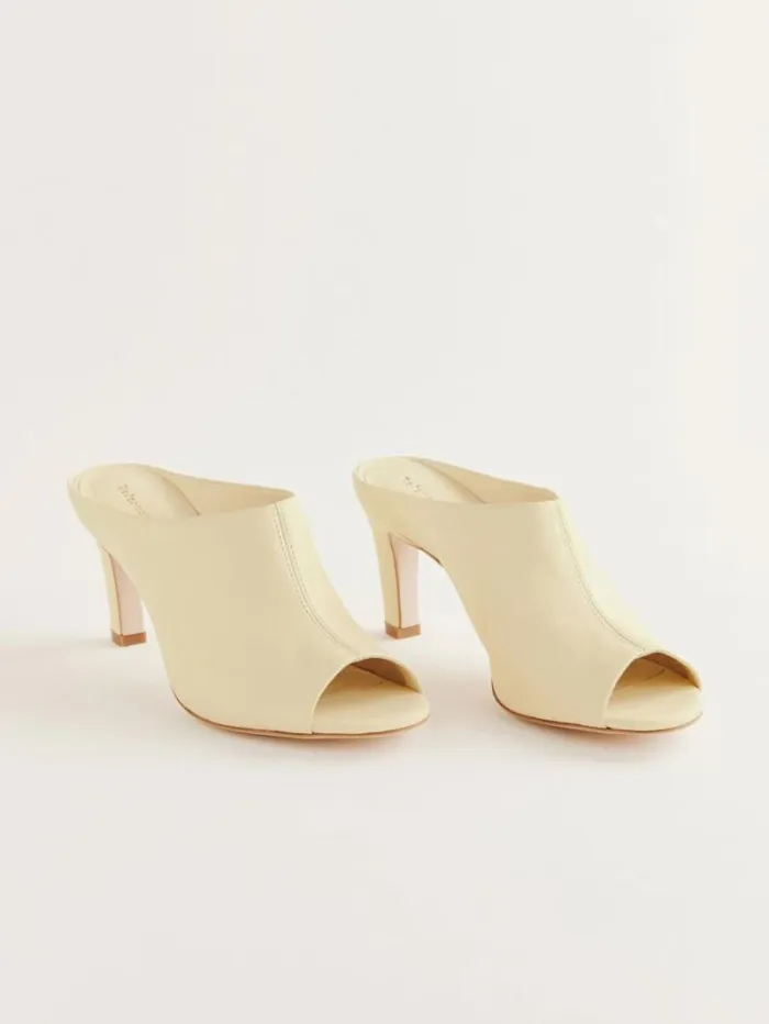 The Reformation Lydia Heeled Sandal Parmesan Leather 8211 Shoes