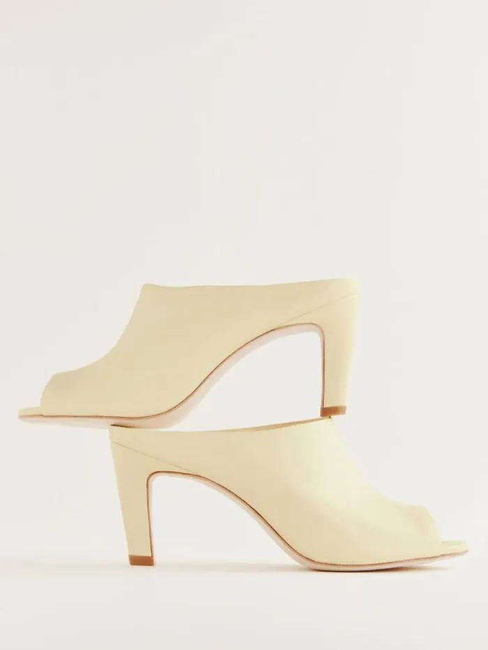 The Reformation Lydia Heeled Sandal Parmesan Leather 8211 Shoes