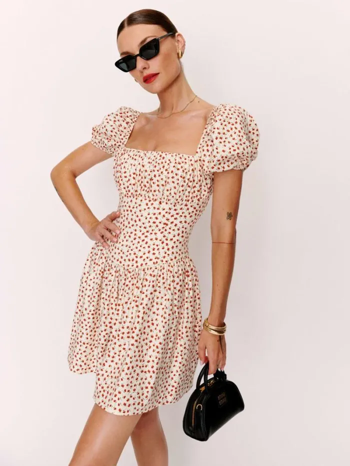 The Reformation Marielle Dress Fresa 8211 Clothing