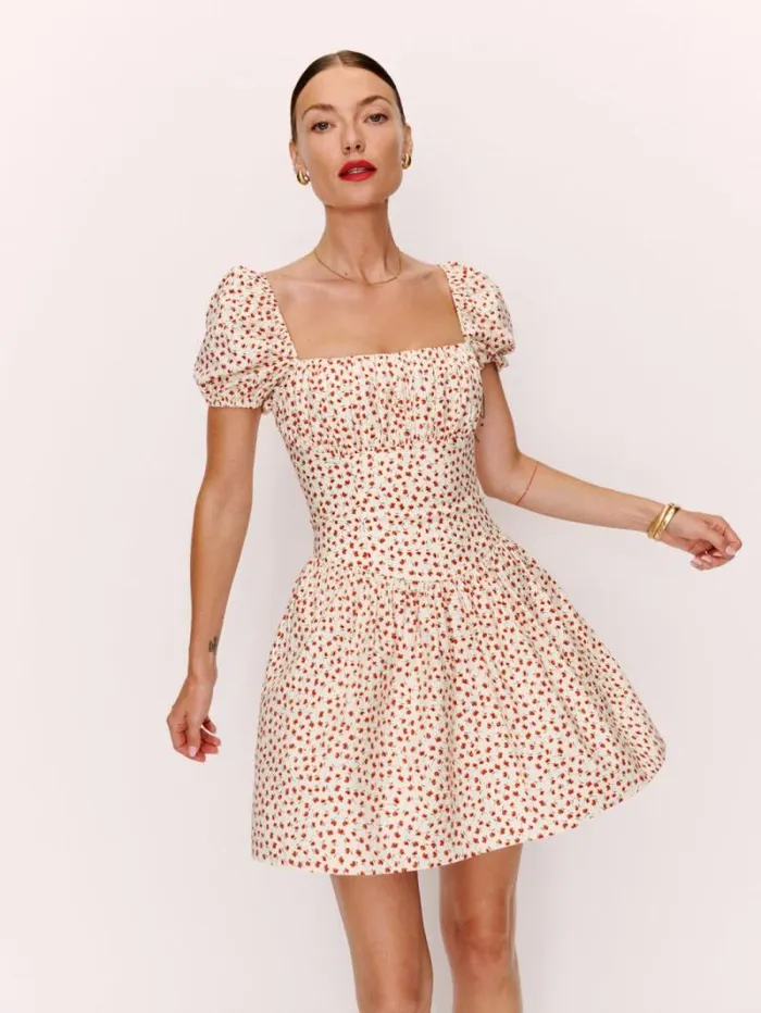 The Reformation Marielle Dress Fresa 8211 Clothing