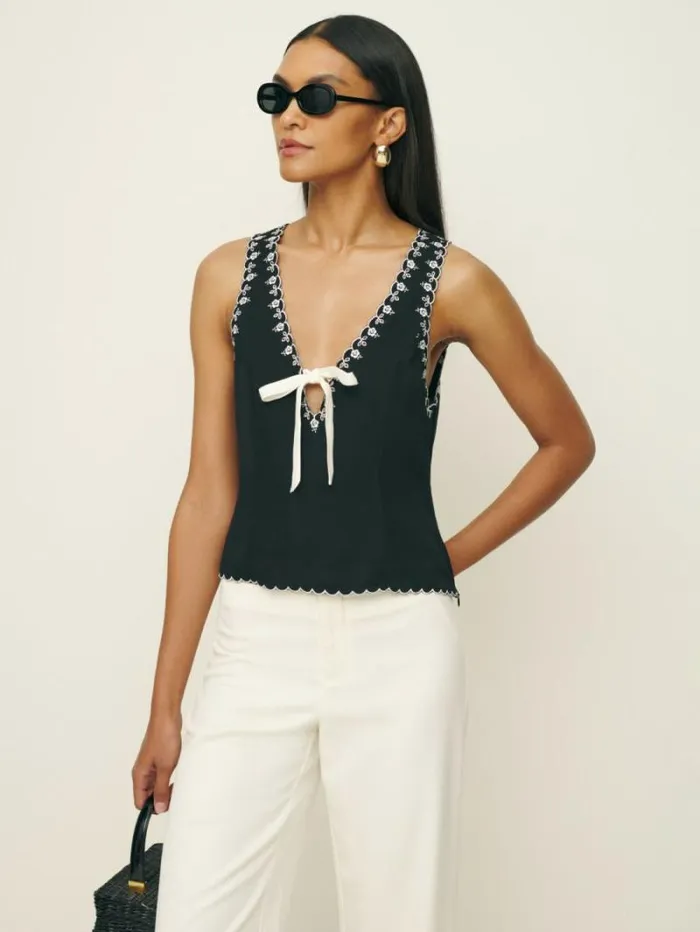 The Reformation Marlena Top Black 8211 Clothing