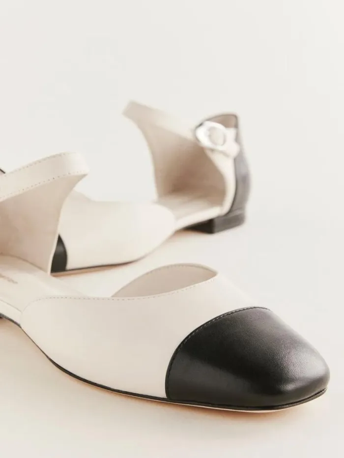 The Reformation Martha Flat Almond Black 8211 Shoes