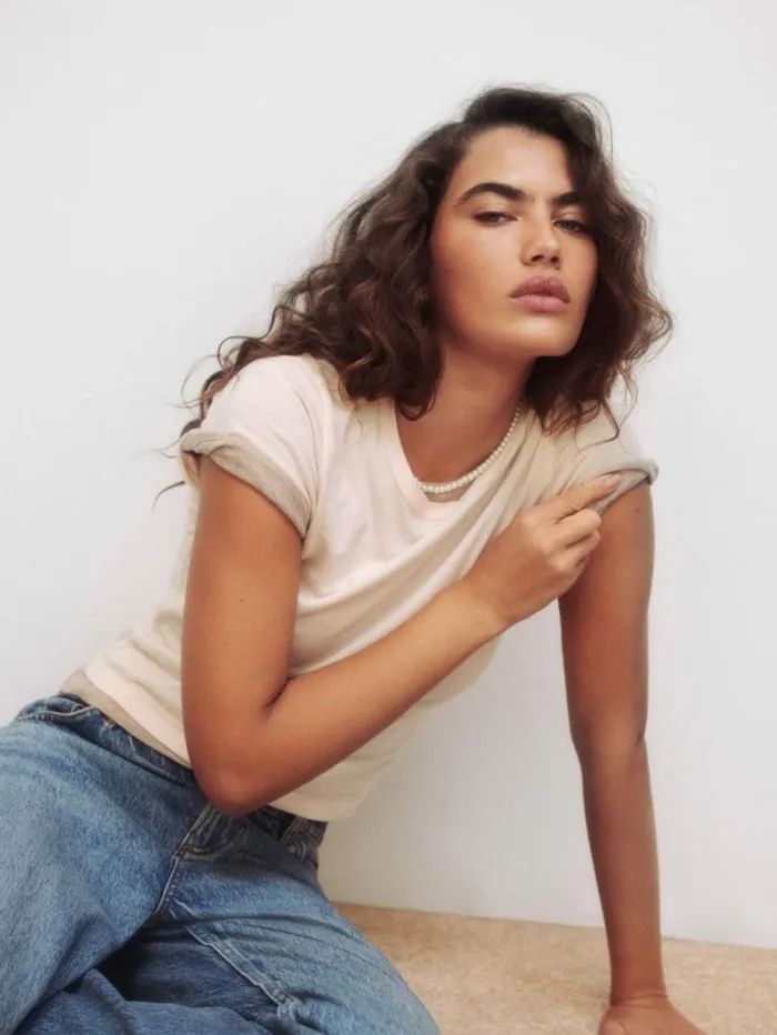 The Reformation Max Slim Tee Sorbet 8211 Clothing