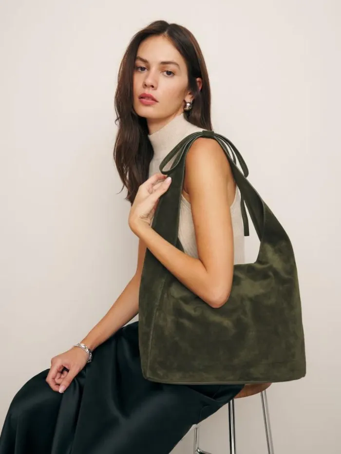The Reformation Medium Vittoria Tote Bag Leccio Suede 8211 Bags