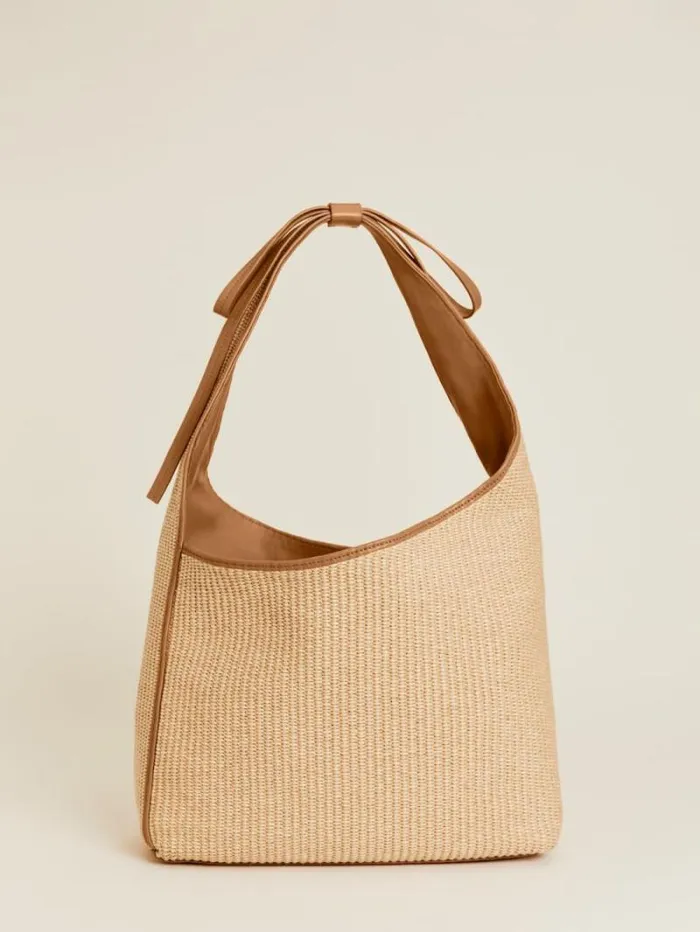 The Reformation Medium Vittoria Tote Bag Natural Raffia 8211 Bags
