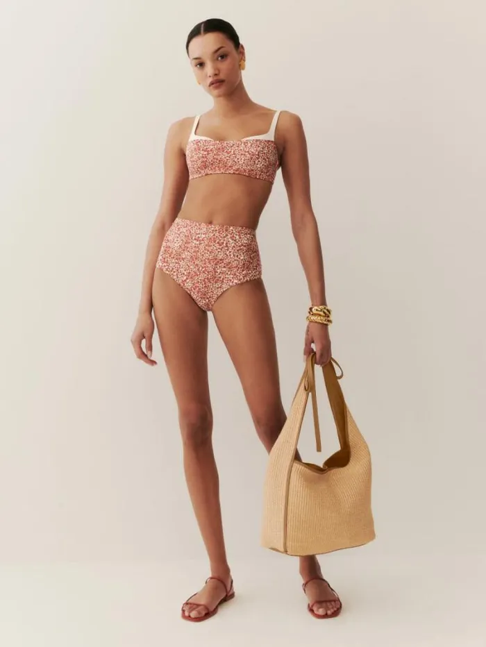 The Reformation Medium Vittoria Tote Bag Natural Raffia 8211 Bags