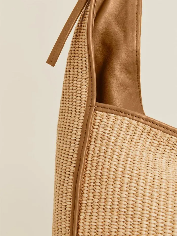 The Reformation Medium Vittoria Tote Bag Natural Raffia 8211 Bags