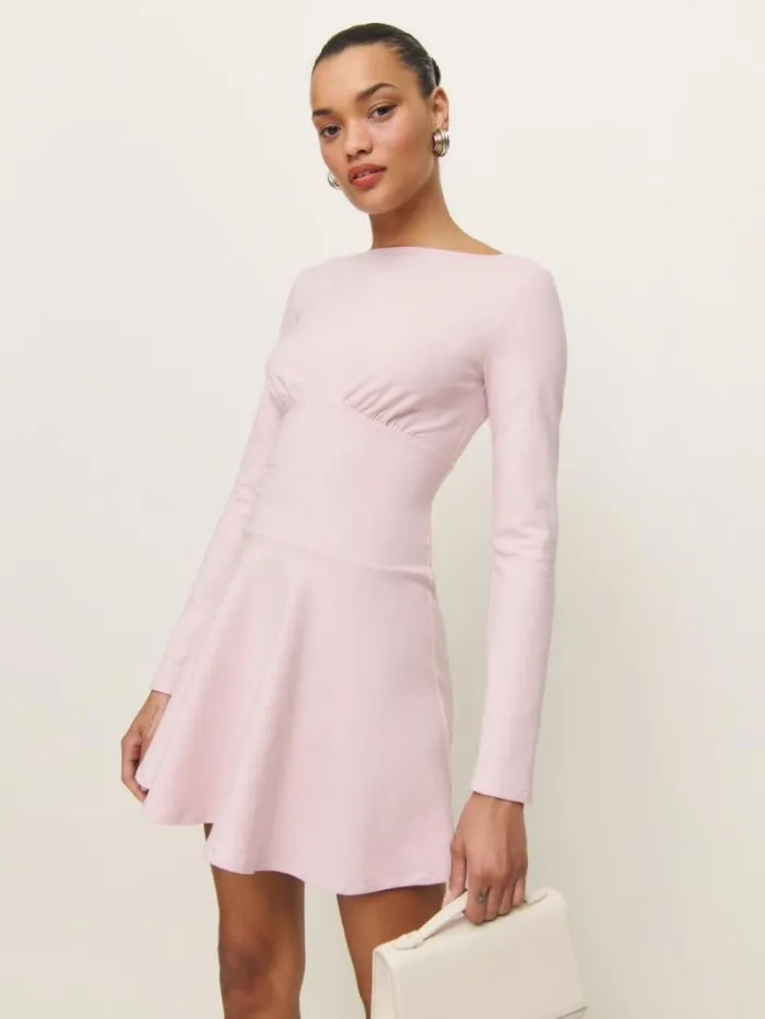 The Reformation Melissa Knit Dress Cherry Blossom 8211 Clothing