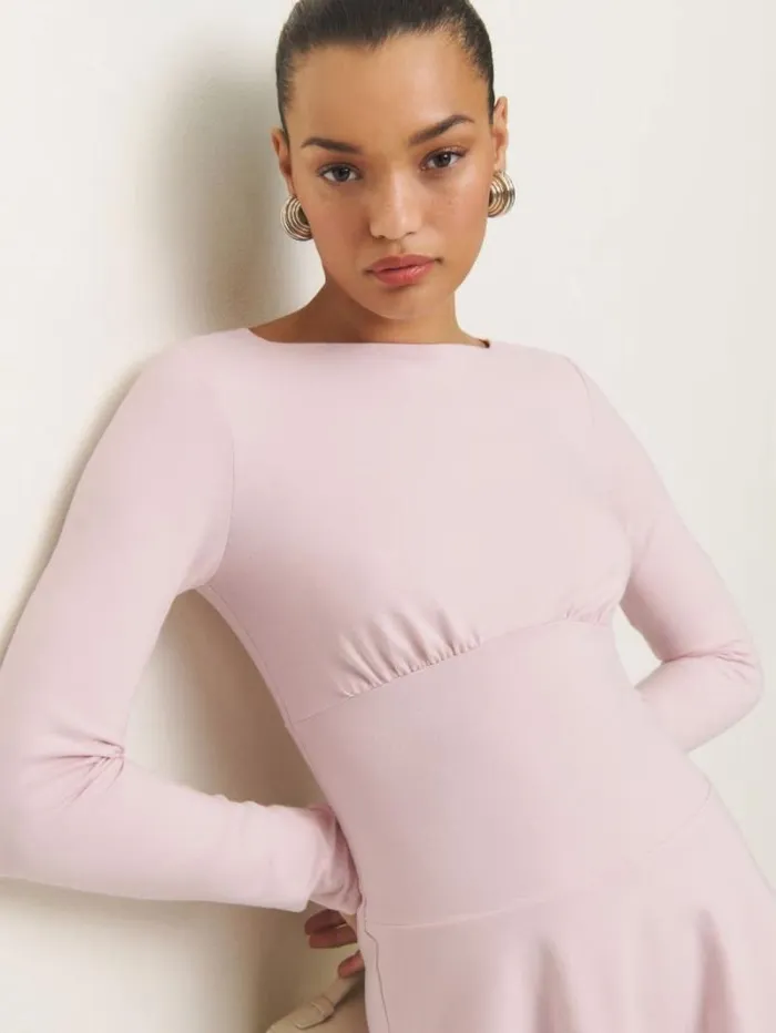 The Reformation Melissa Knit Dress Cherry Blossom 8211 Clothing