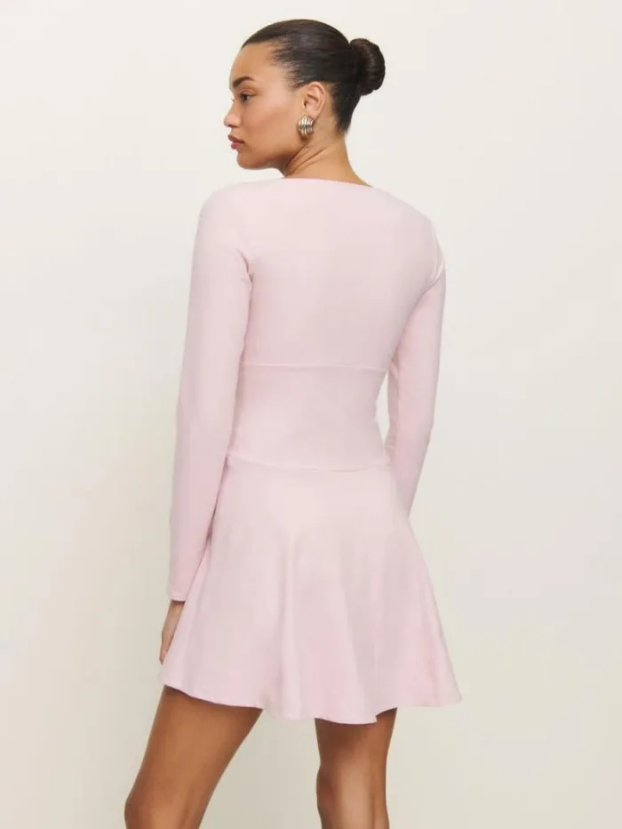The Reformation Melissa Knit Dress Cherry Blossom 8211 Clothing