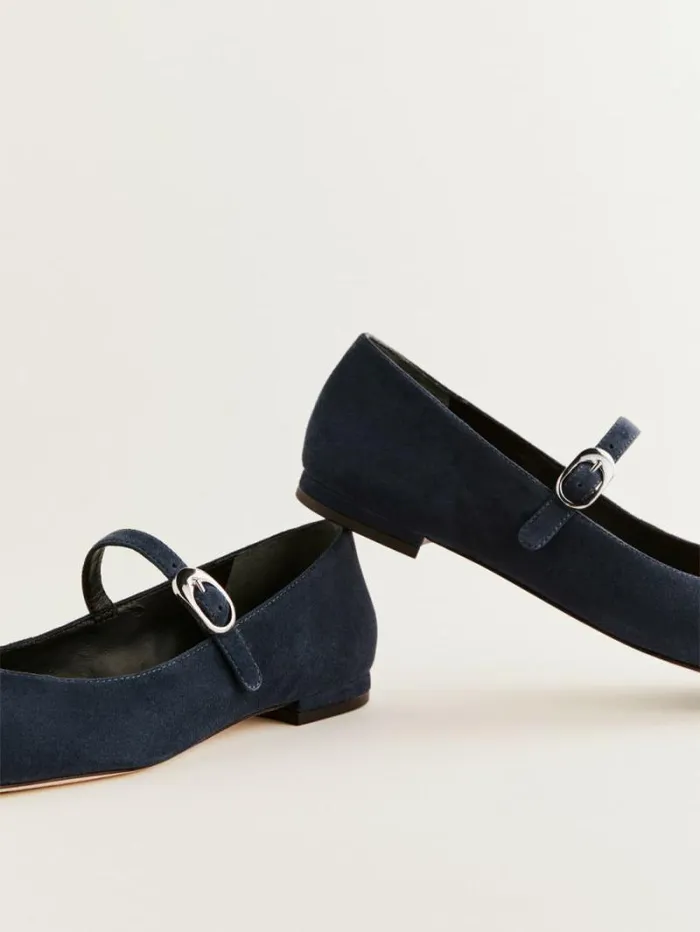 The Reformation Melissa Mary Jane Flat After Hours Suede 8211 Shoes
