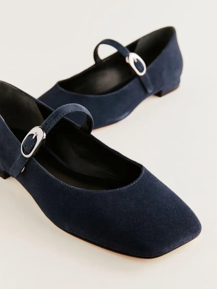 The Reformation Melissa Mary Jane Flat After Hours Suede 8211 Shoes