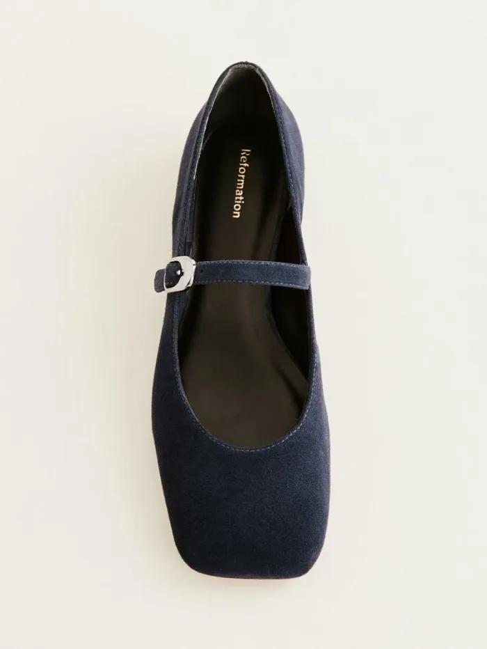 The Reformation Melissa Mary Jane Flat After Hours Suede 8211 Shoes