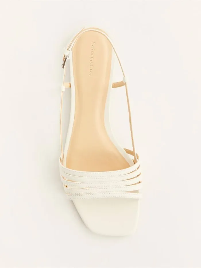 The Reformation Millie Lattice Flat Sandal White 8211 Shoes
