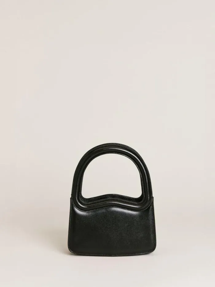The Reformation Mini Luciana Frame Handle Black Leather 8211 Bags