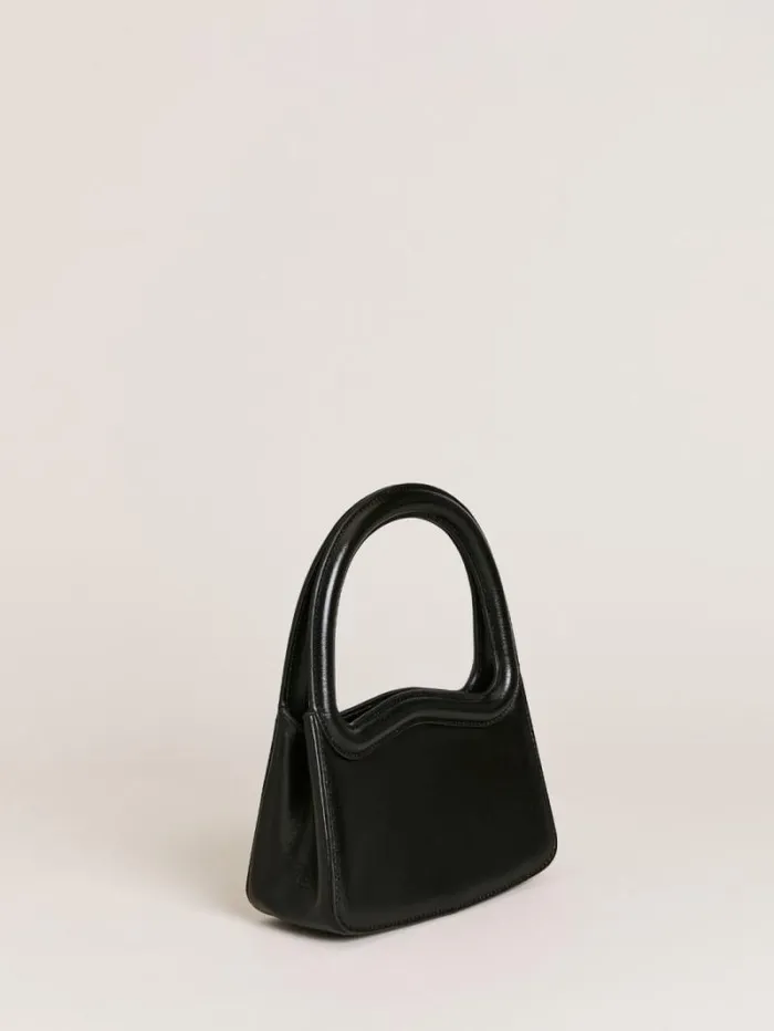 The Reformation Mini Luciana Frame Handle Black Leather 8211 Bags