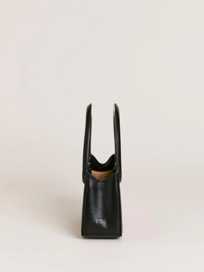 The Reformation Mini Luciana Frame Handle Black Leather 8211 Bags