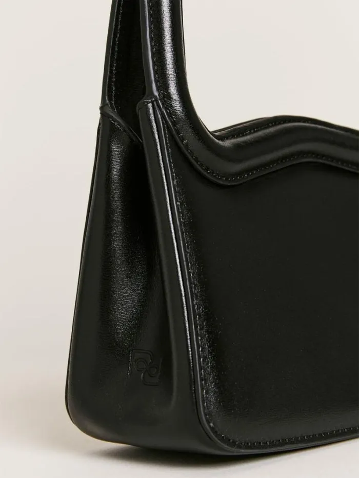 The Reformation Mini Luciana Frame Handle Black Leather 8211 Bags