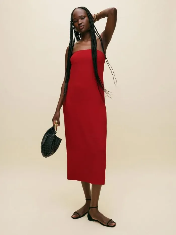 The Reformation Nino Dress Lipstick 8211 Clothing
