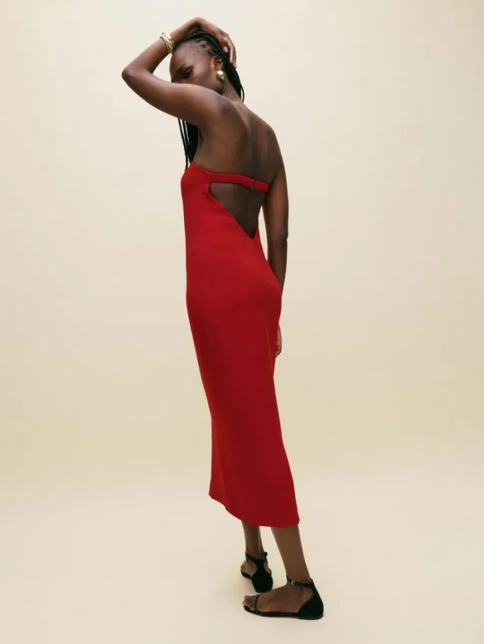 The Reformation Nino Dress Lipstick 8211 Clothing