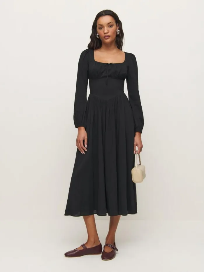 The Reformation Oria Dress Black 8211 Clothing