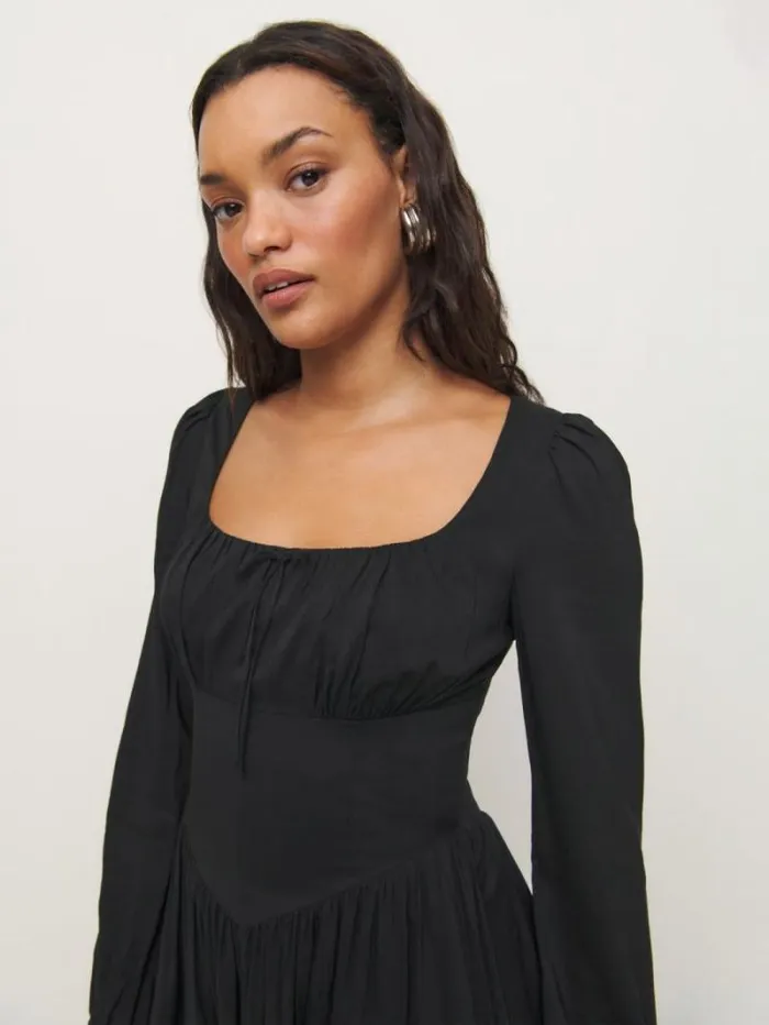 The Reformation Oria Dress Black 8211 Clothing