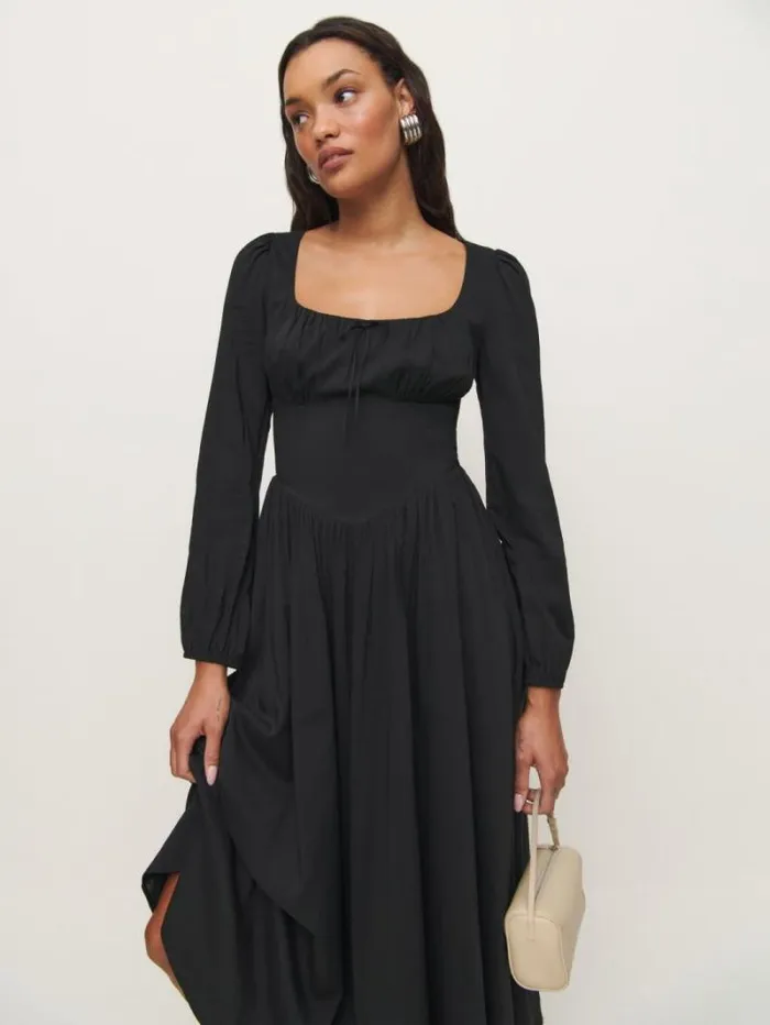 The Reformation Oria Dress Black 8211 Clothing