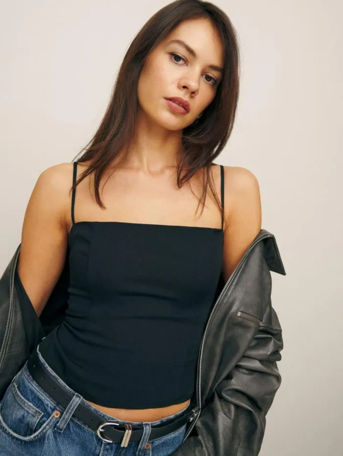 The Reformation Overland Top Black 8211 Clothing