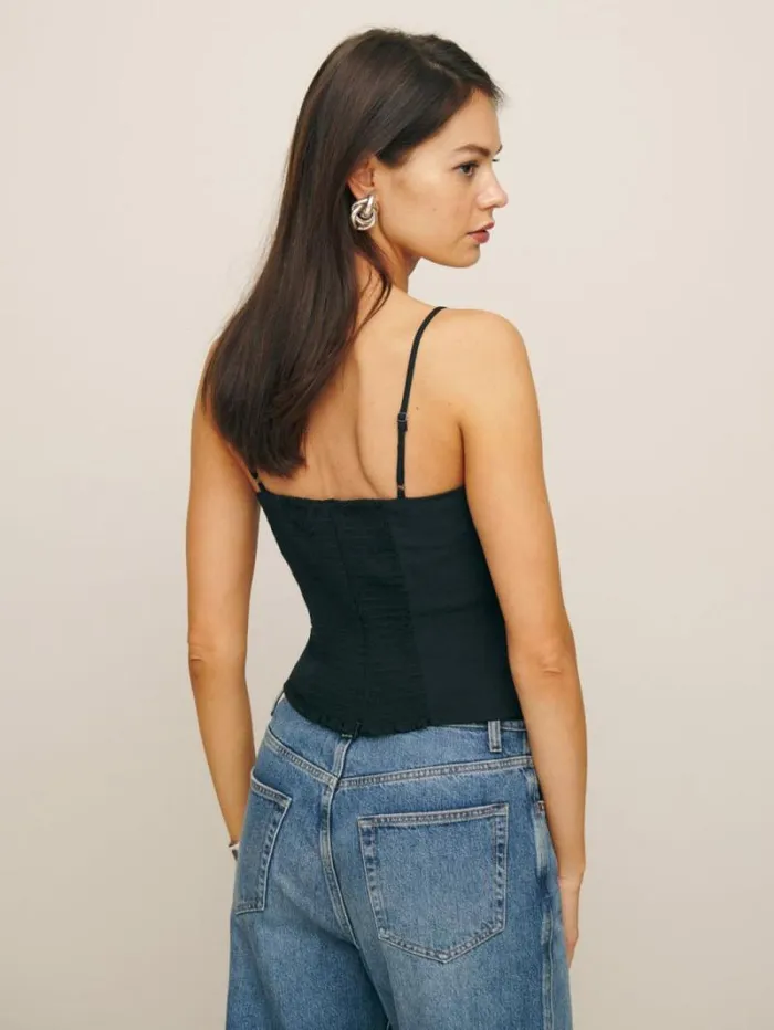 The Reformation Overland Top Black 8211 Clothing