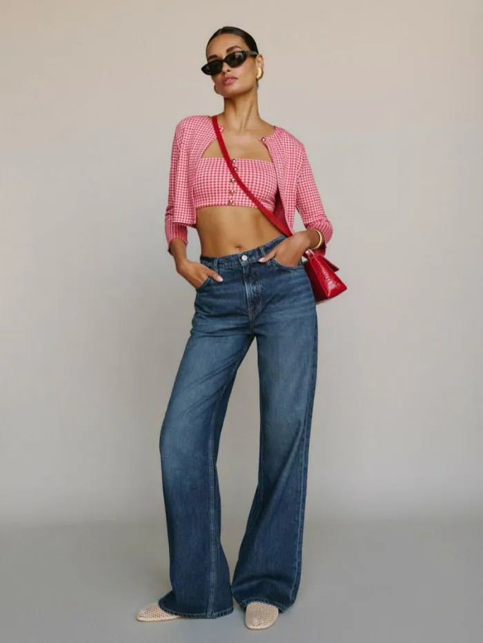 The Reformation Palmer Livedin Baggy Jeans Otter 8211 Clothing
