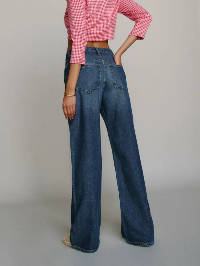 The Reformation Palmer Livedin Baggy Jeans Otter 8211 Clothing