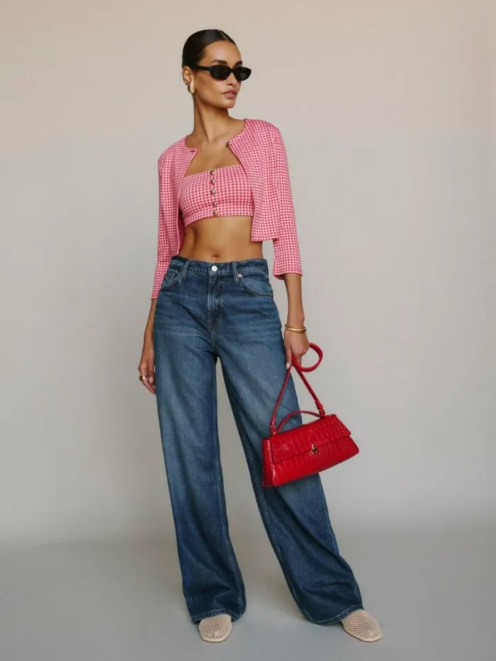 The Reformation Palmer Livedin Baggy Jeans Otter 8211 Clothing