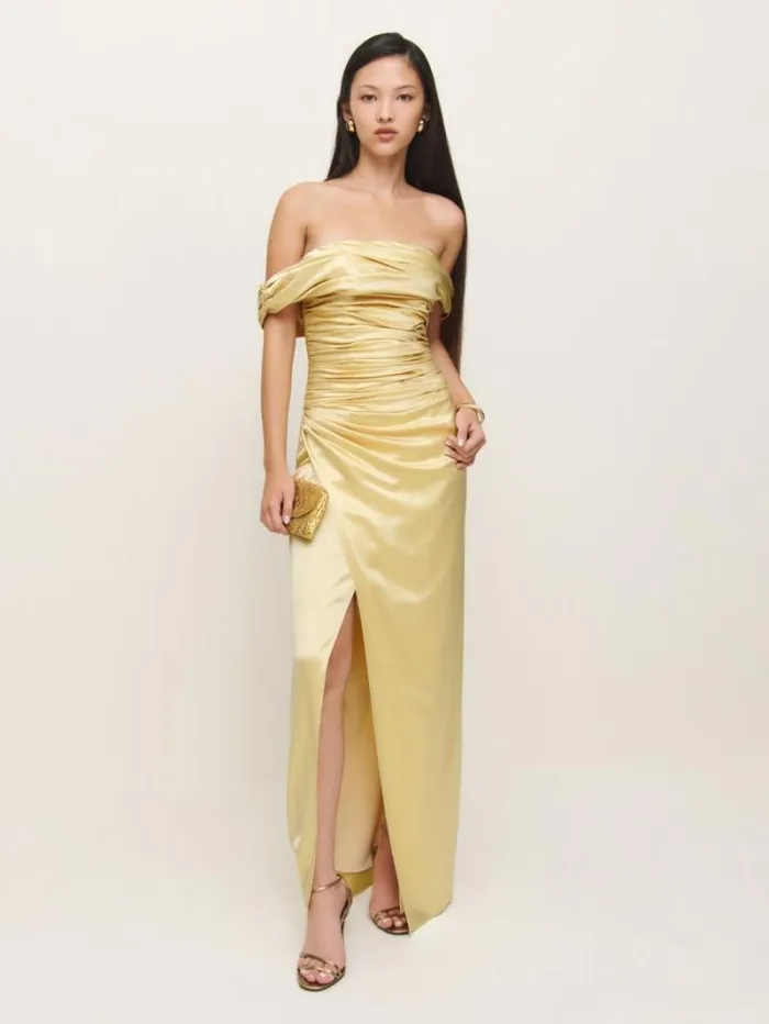 The Reformation Parand Dress Blonde 8211 Weddings