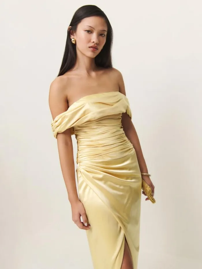 The Reformation Parand Dress Blonde 8211 Weddings