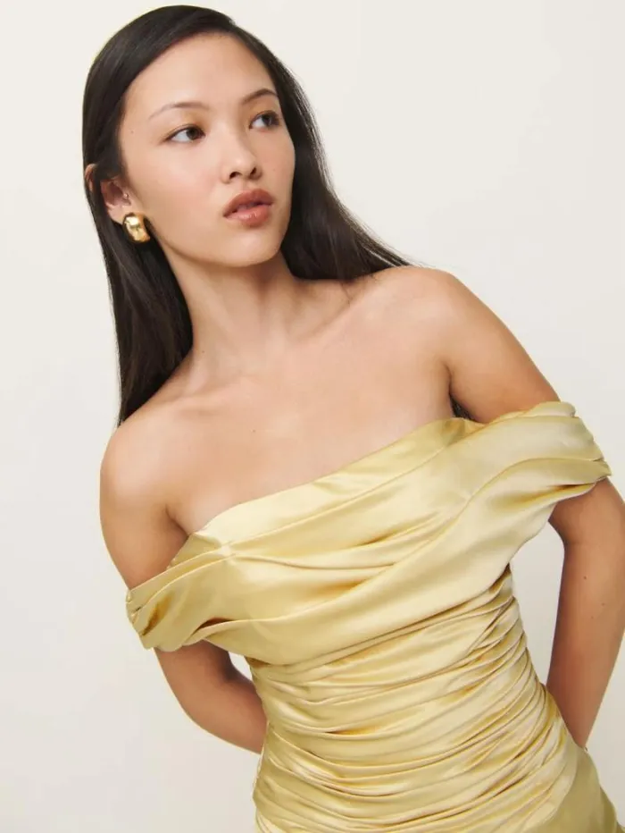 The Reformation Parand Dress Blonde 8211 Weddings