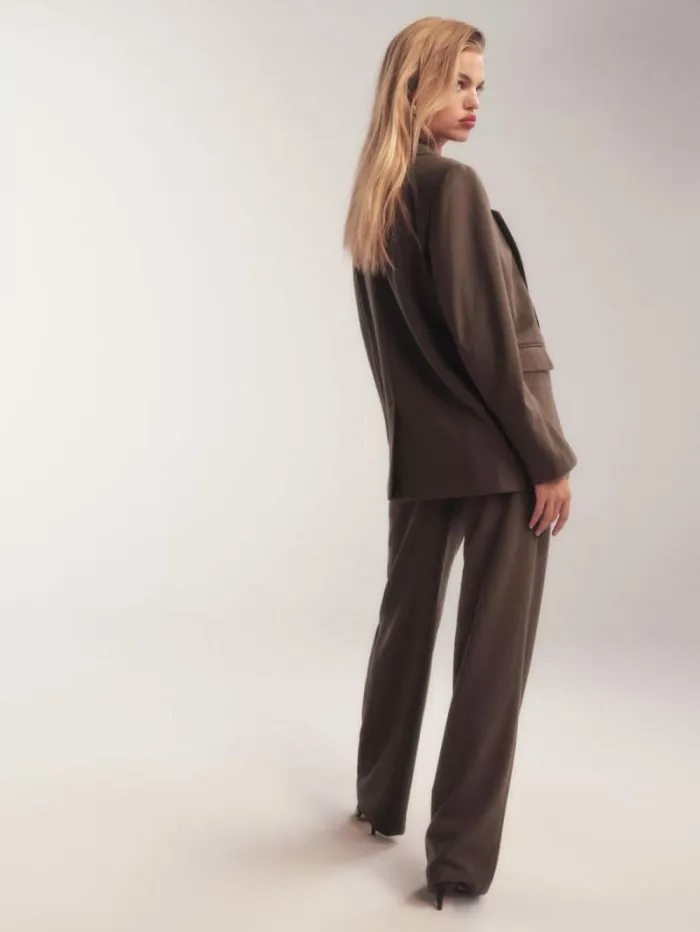 The Reformation Parker Oversized Blazer Brown 8211 Clothing
