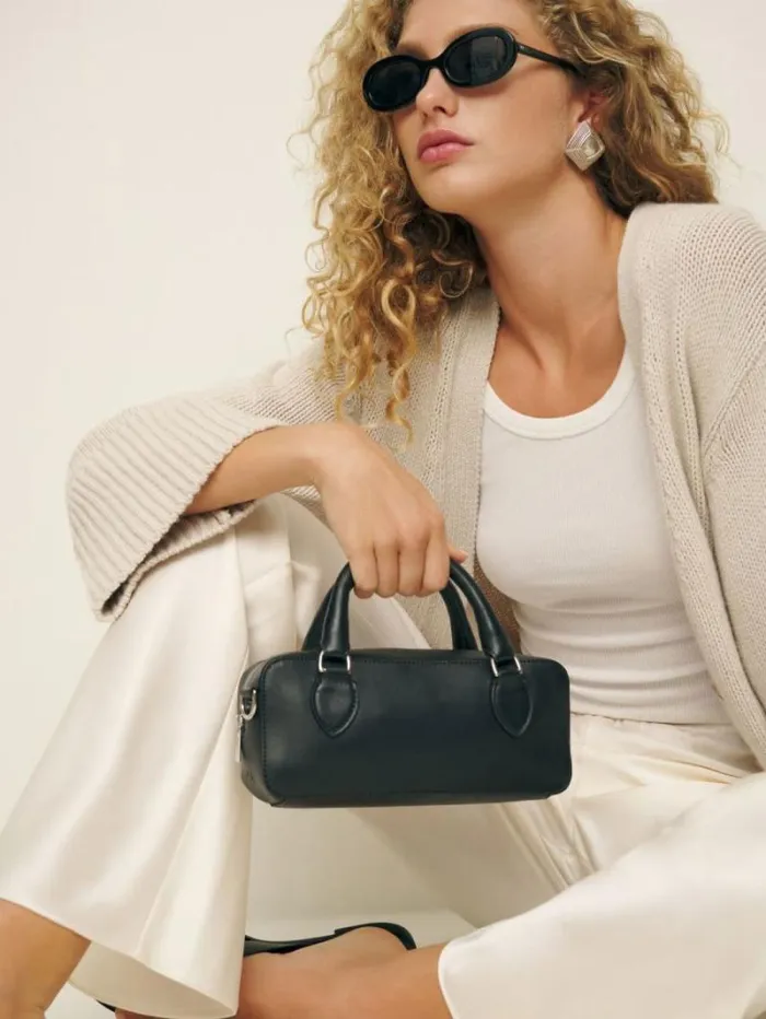 The Reformation Patrizia Crossbody Bag Black Leather 8211 Bags