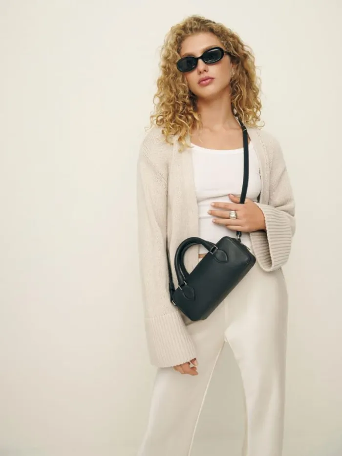 The Reformation Patrizia Crossbody Bag Black Leather 8211 Bags