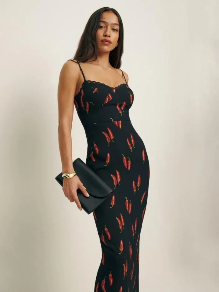 The Reformation Pennington Dress Hot Sauce 8211 Clothing