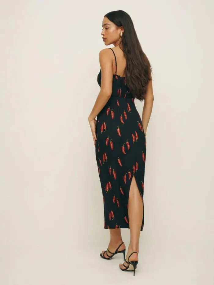 The Reformation Pennington Dress Hot Sauce 8211 Clothing