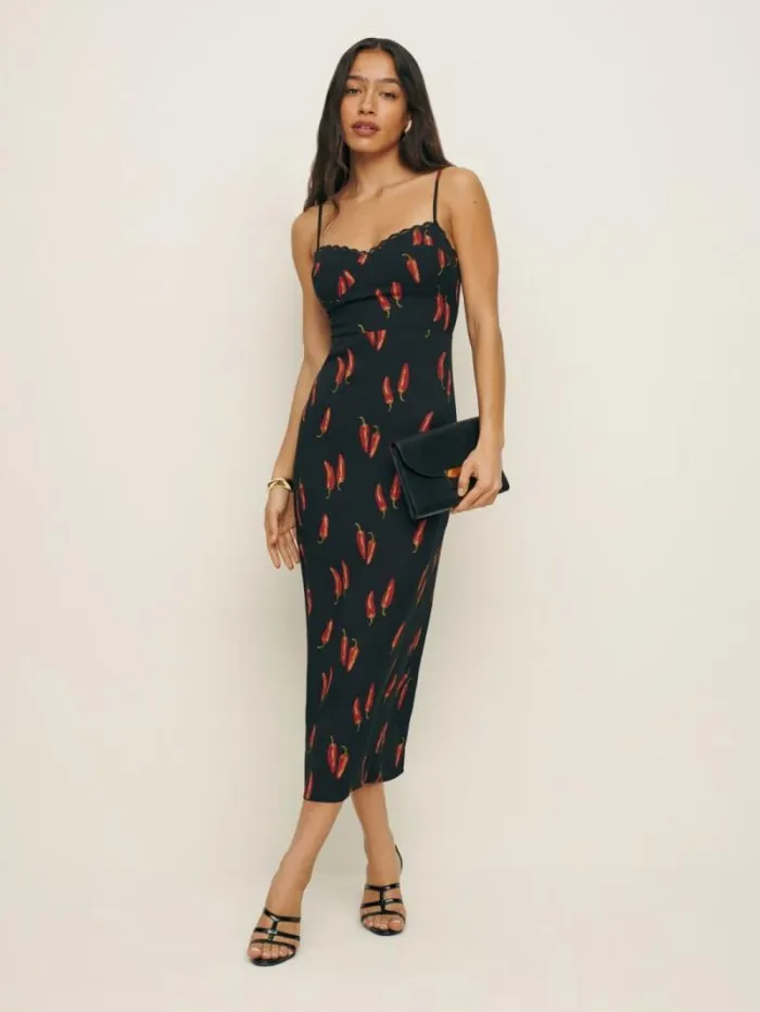 The Reformation Pennington Dress Hot Sauce 8211 Clothing