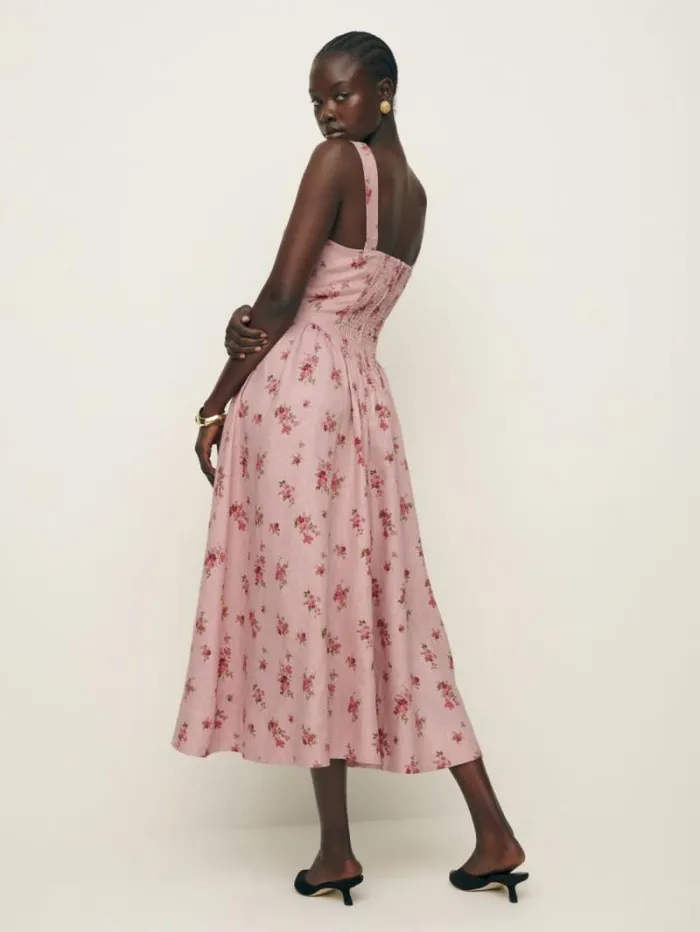 The Reformation Petites Balia Linen Dress Tea Time 8211 Clothing