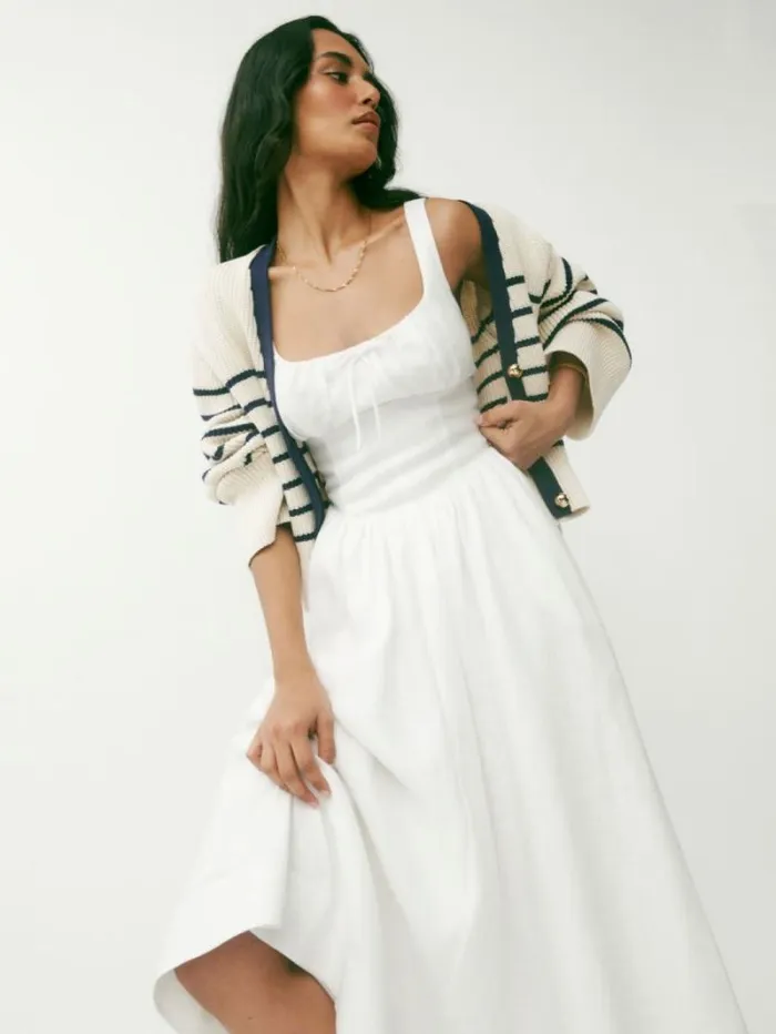 The Reformation Petites Balia Linen Dress White 8211 Clothing