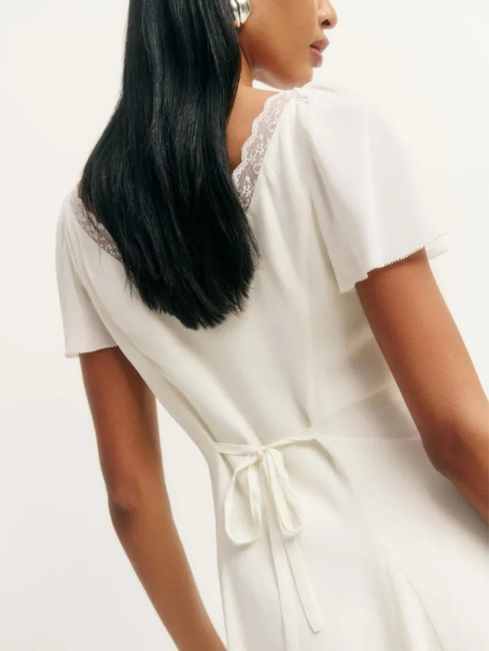 The Reformation Petites Malena Dress White 8211 Clothing
